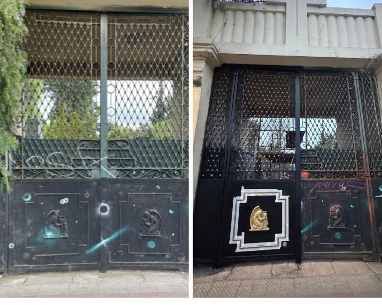 Comienza la restauración del histórico Portón Cipreses del Cementerio General